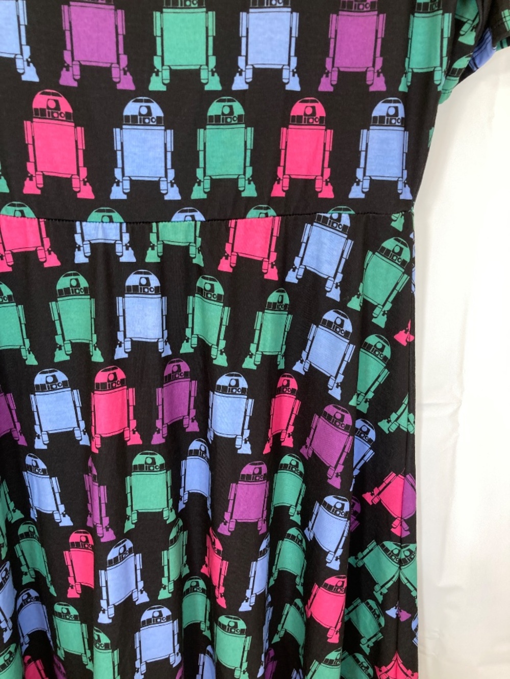 Her Universe Star Wars R2D2 Dress Sz CL Black Pink Blue Green Worn Once - Picture 15 of 16